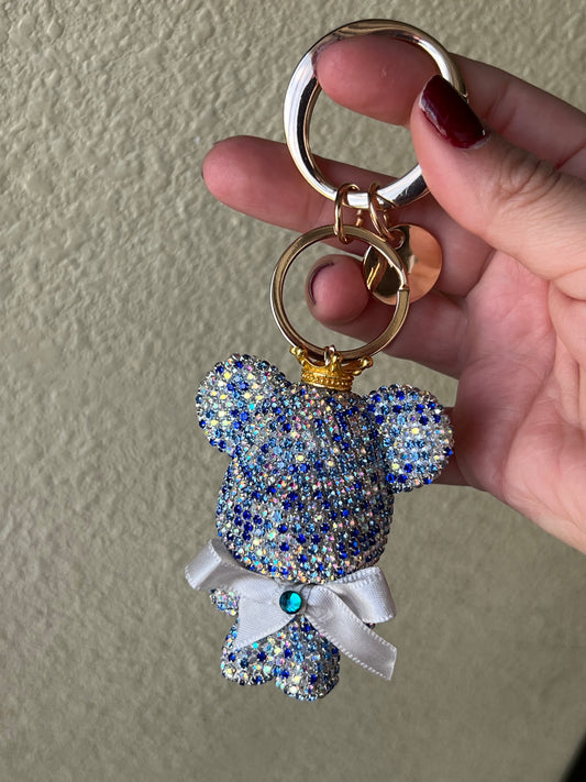 Blue bear keychain