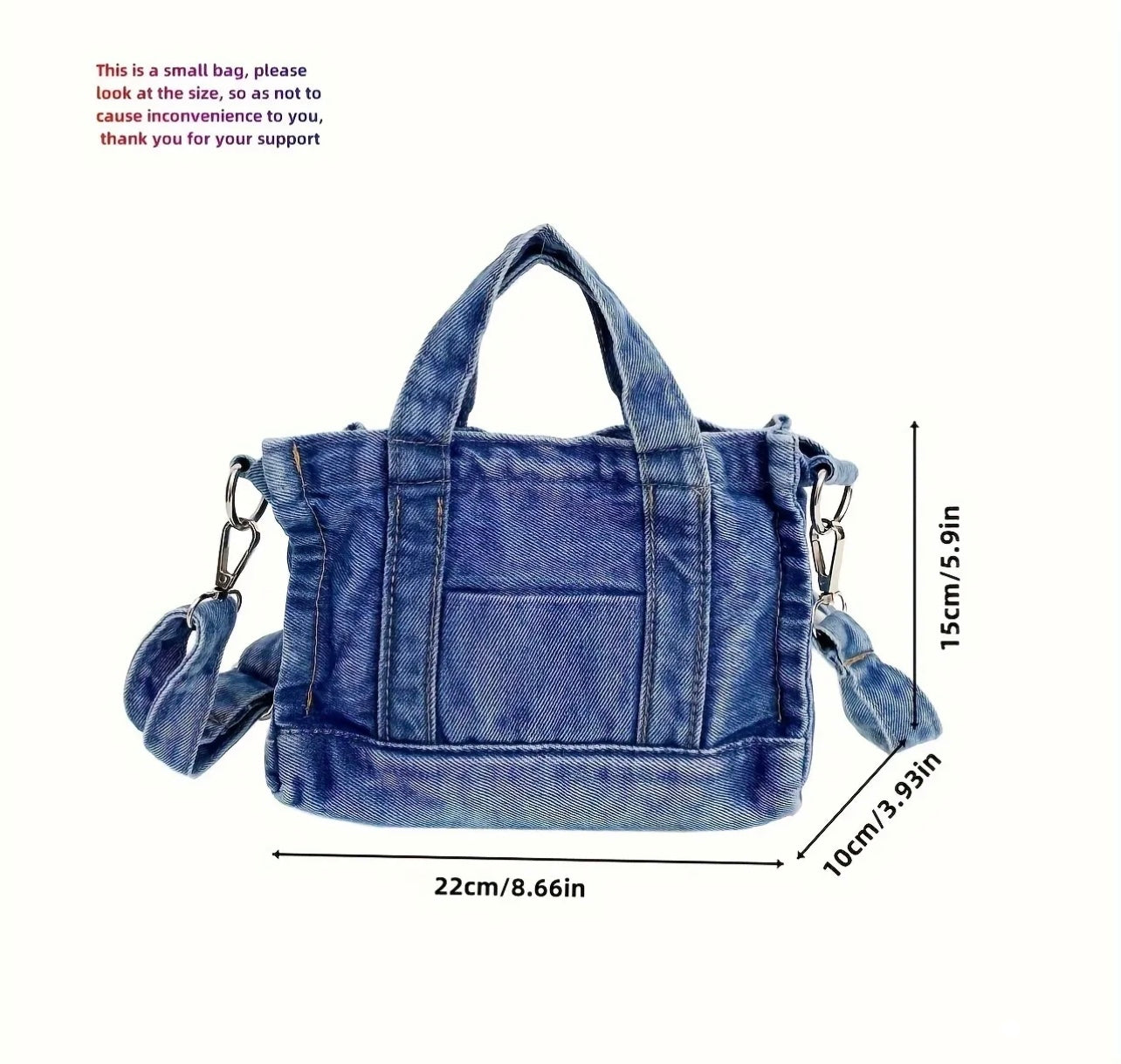 Mini denim crossbody